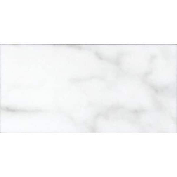 Apollo Tile White 12 in. x 24 in. Polished Marble Subway Wall and Floor Tile (10 sq. ft./Case)