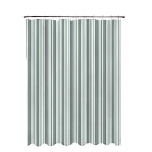 70 in. W x 72 in. H Medium Weight Decorative Printed PEVA Shower Curtain Liner in Multi-Colored Simple Stripe Pattern