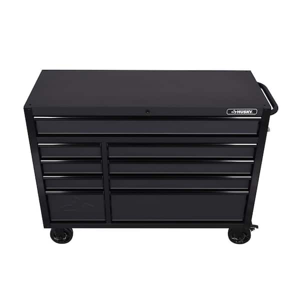 Husky Heavy-Duty 52 in. 9-Drawer Matte Black Rolling Tool Cabinet