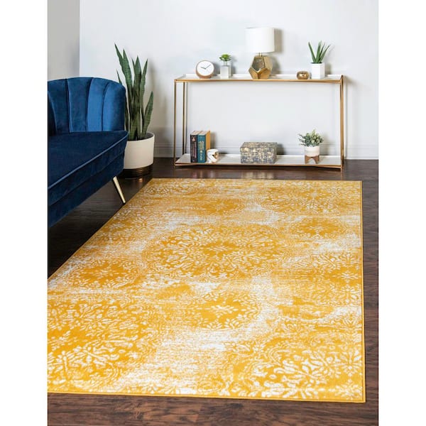 Sofia Grand Yellow 4' 0 x 6' 0 Area Rug