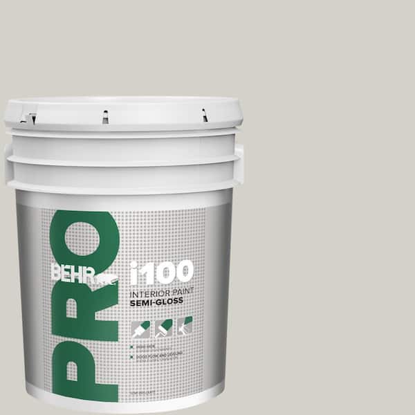 BEHR PRO 5 gal. Designer Collection #DC-014 Gray View Semi-Gloss Interior Paint