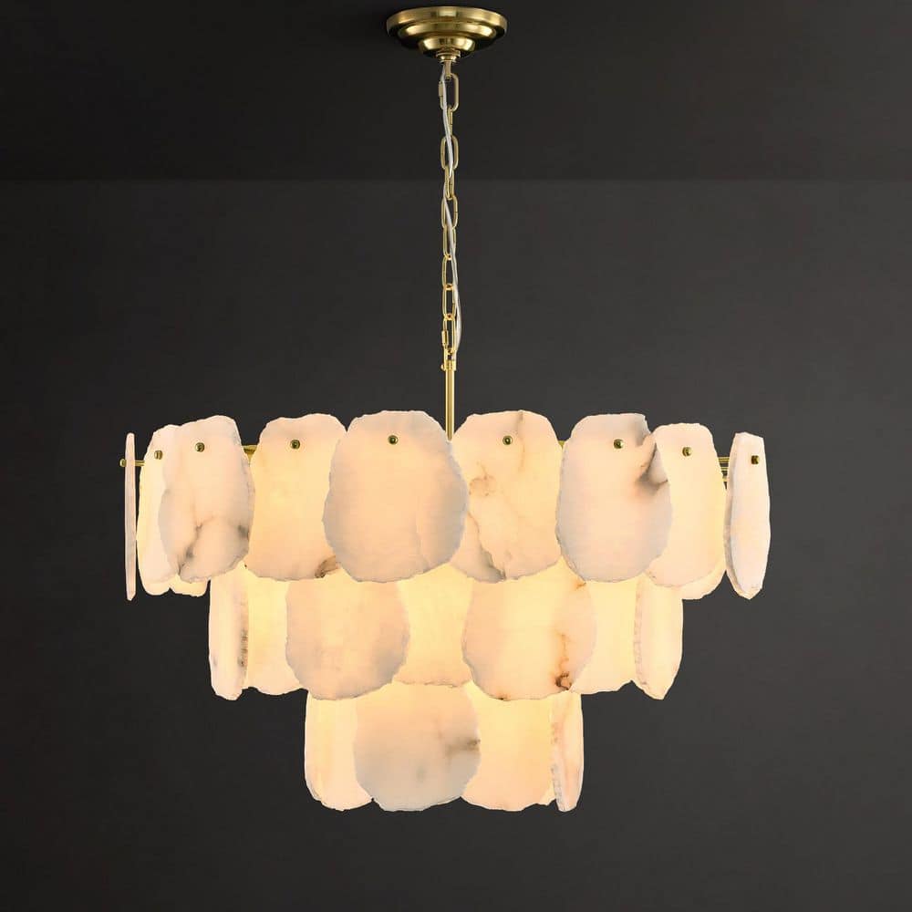 16-Light 32 in. Dimmable Alabaster White Chandelier Large Living Room, Dining Room Kitchen Island with Bulbs Included price history on PriceWatchPro