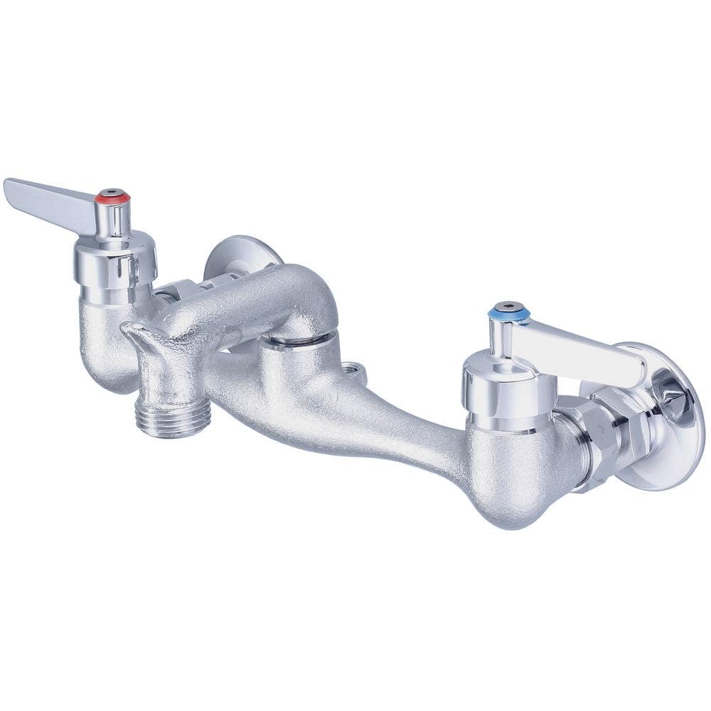 Central Brass 2Handle Centerset Garage Utility Faucet in Rough Chrome