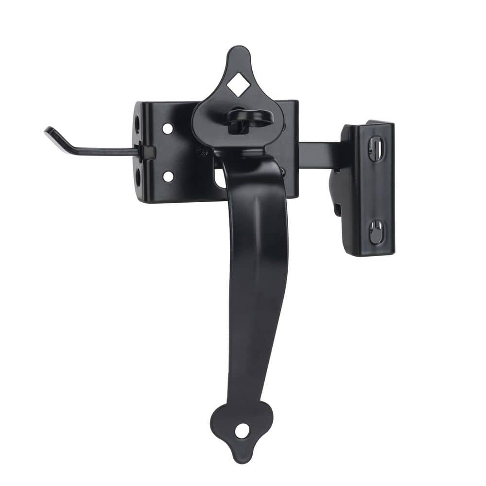Steel Gate Latch Kit Metal Self Locking Thumb Latch Black Finish Heavy Duty Hardware for Wooden Vinyl Fence price history on PriceWatchPro