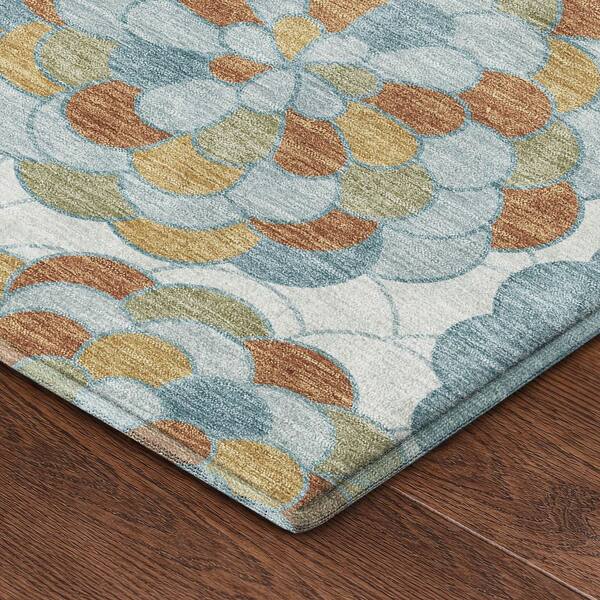 Mayfield Premium Machine Washable Abstract AMF2466 Sky 10 ft. x 14 ft. Area Rug