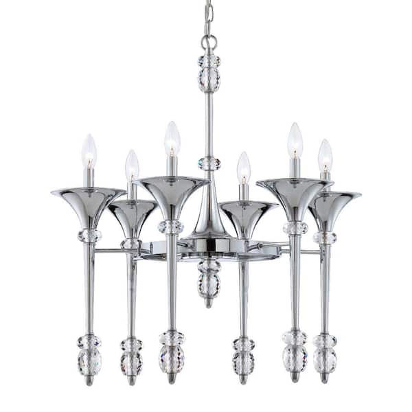 Eurofase Cannello Collection 6-Light Chrome Chandelier