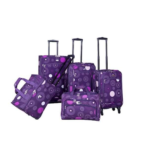 American Flyer Fireworks 5-Piece Spinner Luggage Set 86800-5 PUR