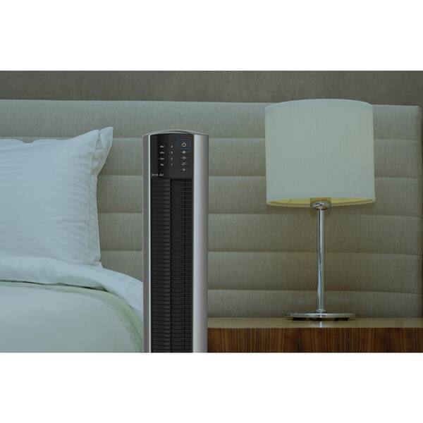 Lasko Xtra Air 48 in. 4 Speed Silver Oscillating Tower Fan with Timer and  Remote Control T48332 - The Home Depot