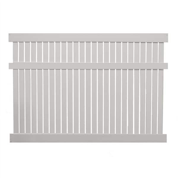 Weatherables Huntington 5 ft. H x 6 ft. W Tan Vinyl Semi-Privacy Fence Panel Kit