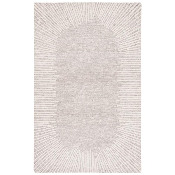 Abstract Natural/Ivory 6 ft. x 9 ft. Marle Eclectic Area Rug