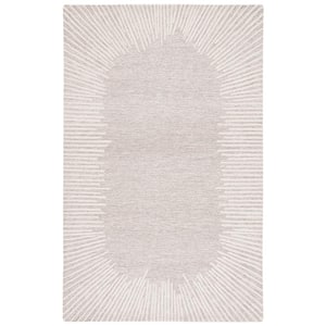 Abstract Natural/Ivory 9 ft. x 12 ft. Marle Eclectic Area Rug