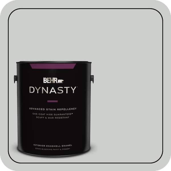 BEHR DYNASTY 1 gal. #N460-2 Planetary Silver Eggshell Enamel Interior Stain-Blocking Paint & Primer