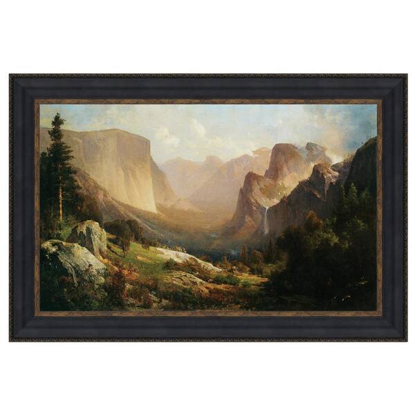 Design Toscano View of Yosemite Valley, 1865 by Thomas Hill Framed Nature Oil Painting Art Print 15 in. x 20 in.