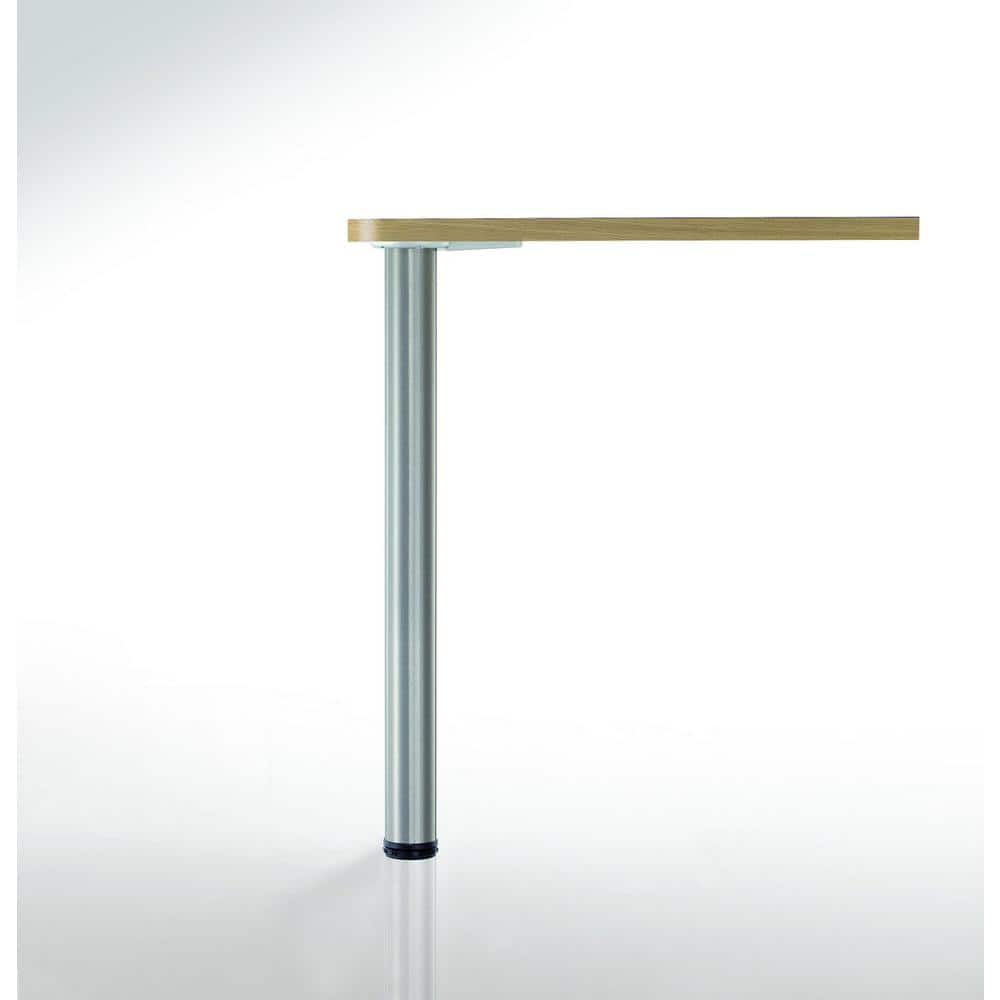 Brushed Nickel 43'' Adjustable Metal Table Leg