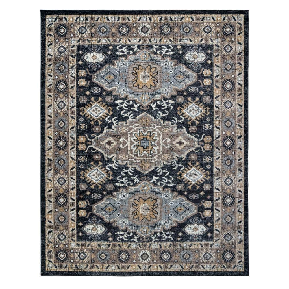 Scanda Yanni Charcoal 8 ft. x 10 ft. Center Motif Indoor Area Rug price history on PriceWatchPro