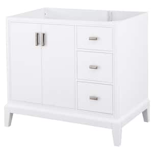 Shaelyn 37.25 in. W x 22 in. D x 34 in. H Bath Vanity Cabinet without Top in White