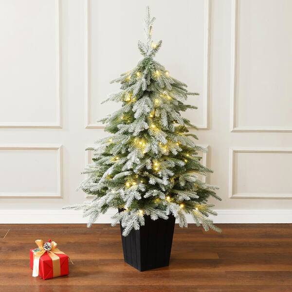 ✳︎new arrival✳︎christmastreeクリスマスツリー④white Northlight 4-ft. Pre-Lit Multi-Color Lights Woodbury White Pine