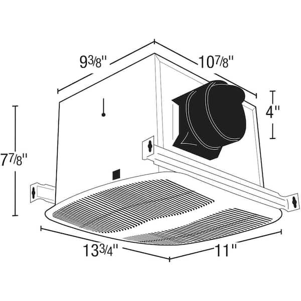 ENERGY STAR Certified Quiet 90 CFM Ceiling Bathroom Exhaust Fan