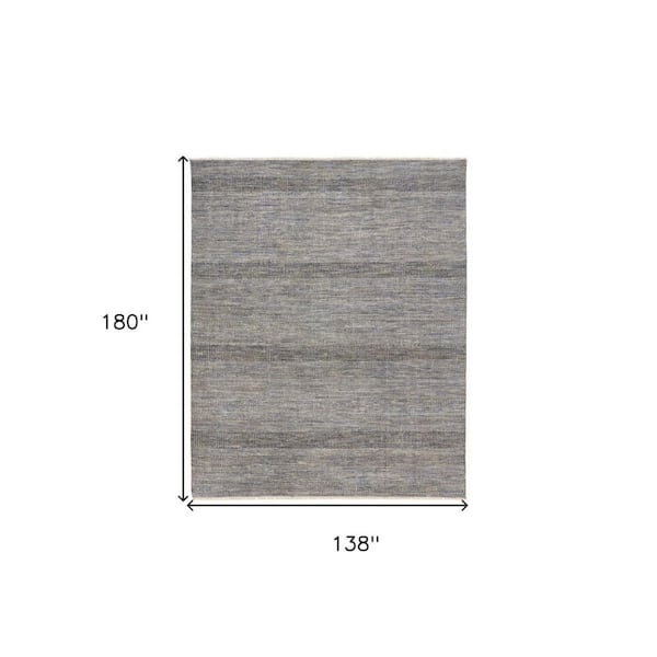 2 ft. x 8 ft. Silver Striped Area Rug