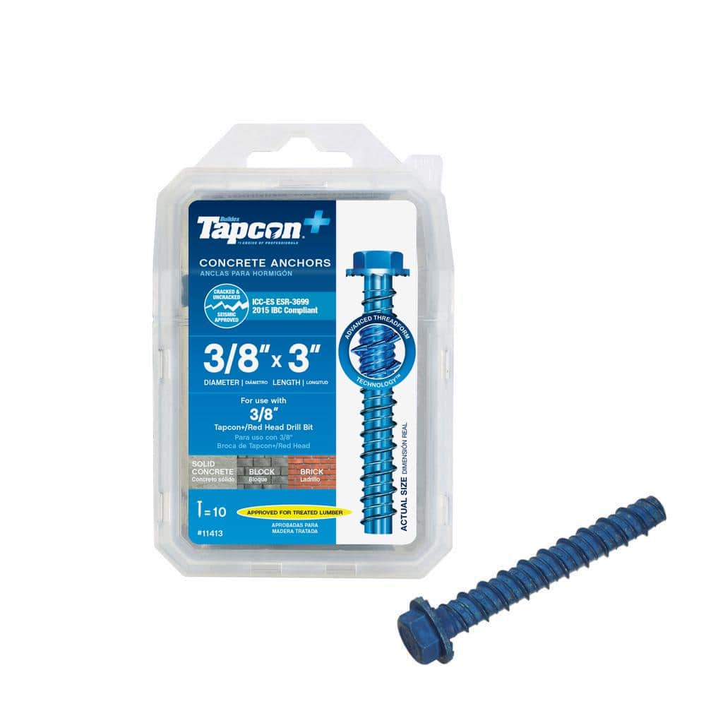 Tapcon 3/8 in. x 3 in. Hex WasherHead Large Diameter Concrete Anchors
