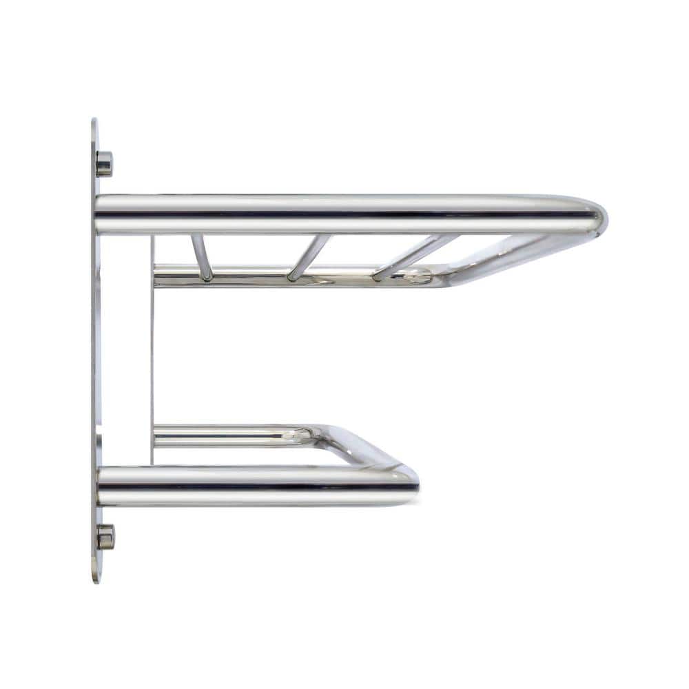 Polished Chrome 24" Double Wall Mounted Towel Rack