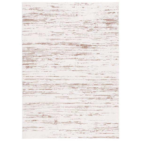 SAFAVIEH Alamo Taupe/Ivory 4 ft. x 6 ft. Horizontal Transitional Area Rug