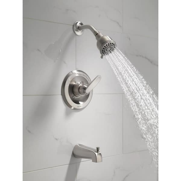 Foundations 1-Handle Tub and Shower Faucet Trim Kit in Stainless (Valve Not Included)