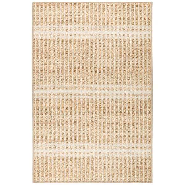Arbor Machine Washable Natural 9 ft. x 12 ft. Indoor Area Rug