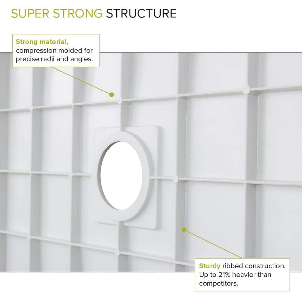 White 36'' x 36'' Low Threshold Square Shower Base