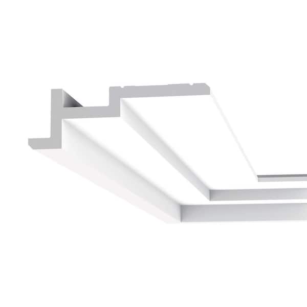 2 in. x 7-1/4 in. x 78-3/4 in. Primed White Plain Polyurethane Crown Moulding
