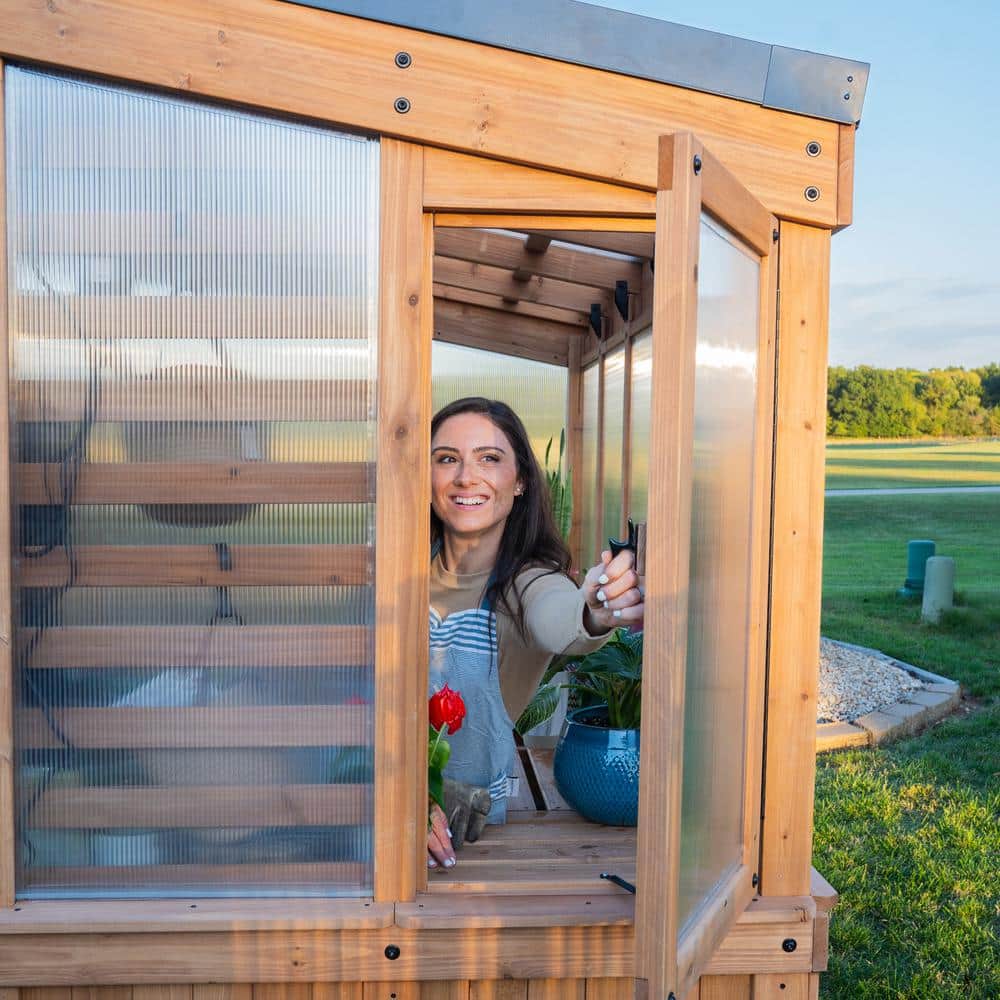 Willow 9 x 6 Wooden Polycarbonate Greenhouse