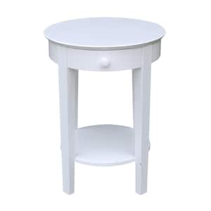 Phillips White Solid Wood Accent Table