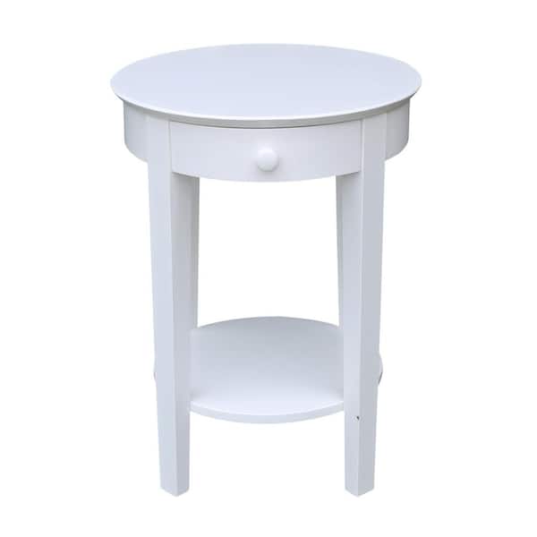 International Concepts Phillips White Solid Wood Accent Table