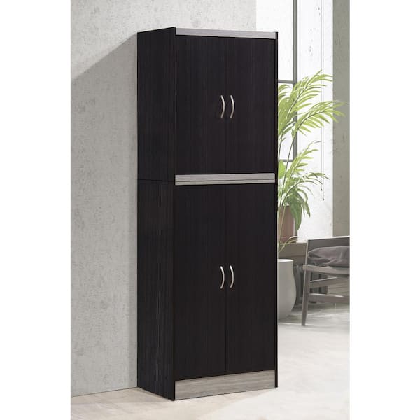 Ahaziah Armoire 76.5 Tall 4-Door 1-Drawer Kitchen Pantry