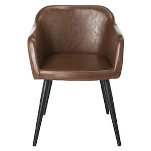 Adalena Brown Leather Accent Chair
