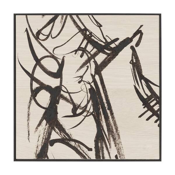 Sculptured Chaos IV Closed Framed Painting I 1-Piece Art Print 24.6 in. x 2.8 in. x 24.6 in.