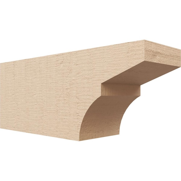 Ekena Millwork 6-in. x 8-in. x 20-in. Monterey Woodgrain, Primed Tan Timberthane Polyurethane Rafter Tail Brace