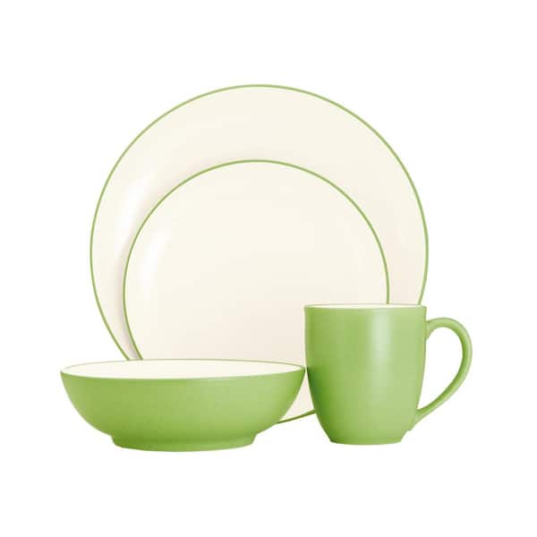 Noritake Colorwave Apple 4-Piece (Green) Stoneware Coupe Place Setting, Service for 1
