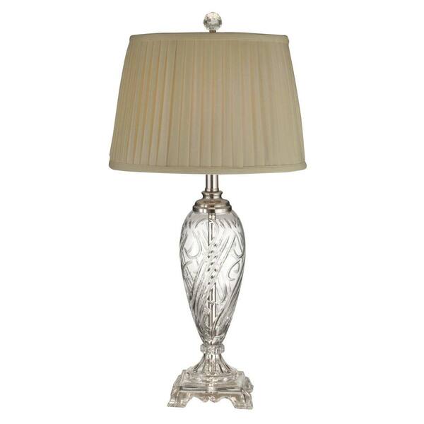 Dale Tiffany 30.5 in. Holland Satin Nickel Table Lamp