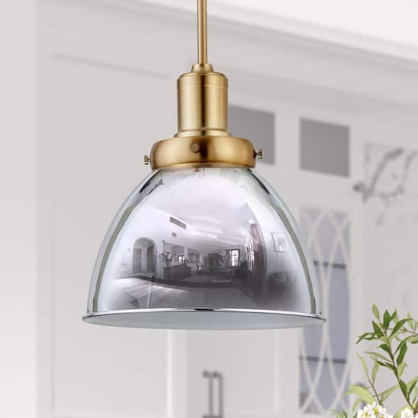 Meyer&Cross Madison 1-Light Brass Pendant with Metal Shade PD0737 - The  Home Depot