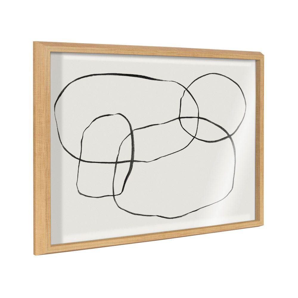 Sylvie 871 Modern Circles by Teju Reval of SnazzyHues Framed Art Print 24 in. x 18 in. price history on PriceWatchPro