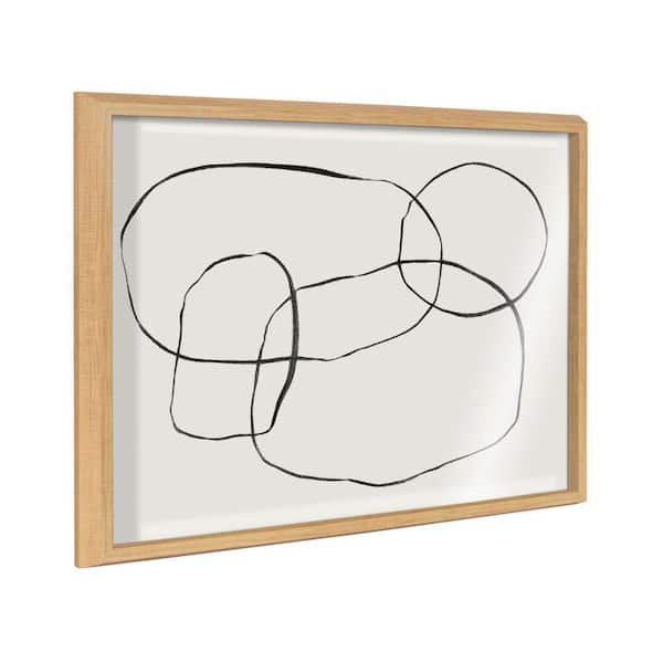 Sylvie 871 Modern Circles by Teju Reval of SnazzyHues Framed Art Print 24 in. x 18 in.