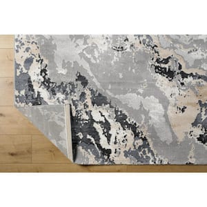 Perception Gray Abstract 5 ft. x 7 ft. Indoor Area Rug
