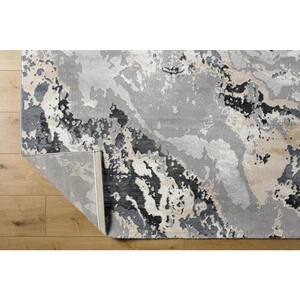 Perception Gray Abstract 8 ft. x 9 ft. Indoor Area Rug