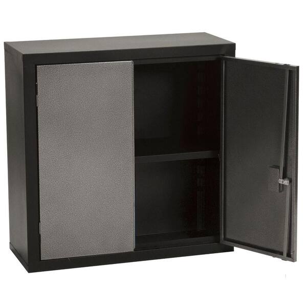 Edsal 30 in. H x 30 in. W x 12 in. D Wall Mounted Cabinet Storage in Black/Gray