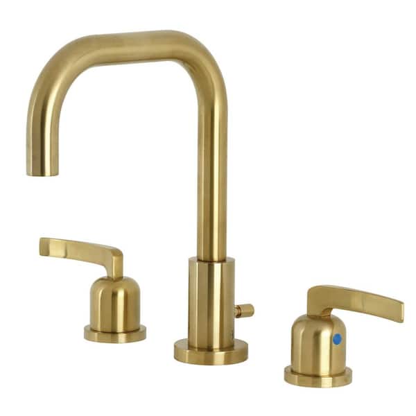 Kingston Brass Centurion 8 in. Widespread 2-Handle Bathroom Faucet in Brushed Brass