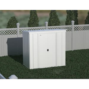 6 ft. x 4 ft. Light Grey Metal Storage Shed With Pent Style Roof 21 Sq. Ft.