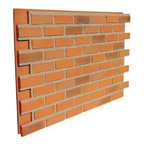 43.5 in. x 24 in. Polyurethane Interlocking Siding Panel in Terracotta