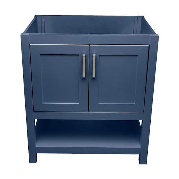 Ella Taos 31 in. W x 22 in. D x 35 in. H Bath Vanity Cabinet without Top in Navy Blue