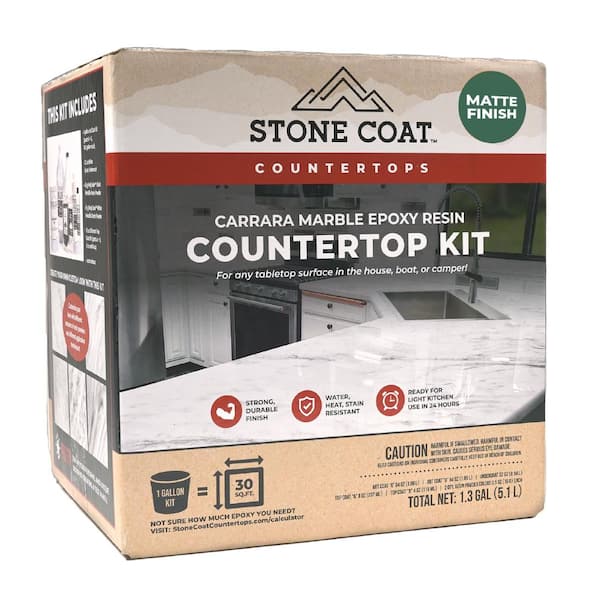 Stone Coat Countertops Epoxy (1 Gallon) Kit Heat Resistant Resin Hardener  Clear